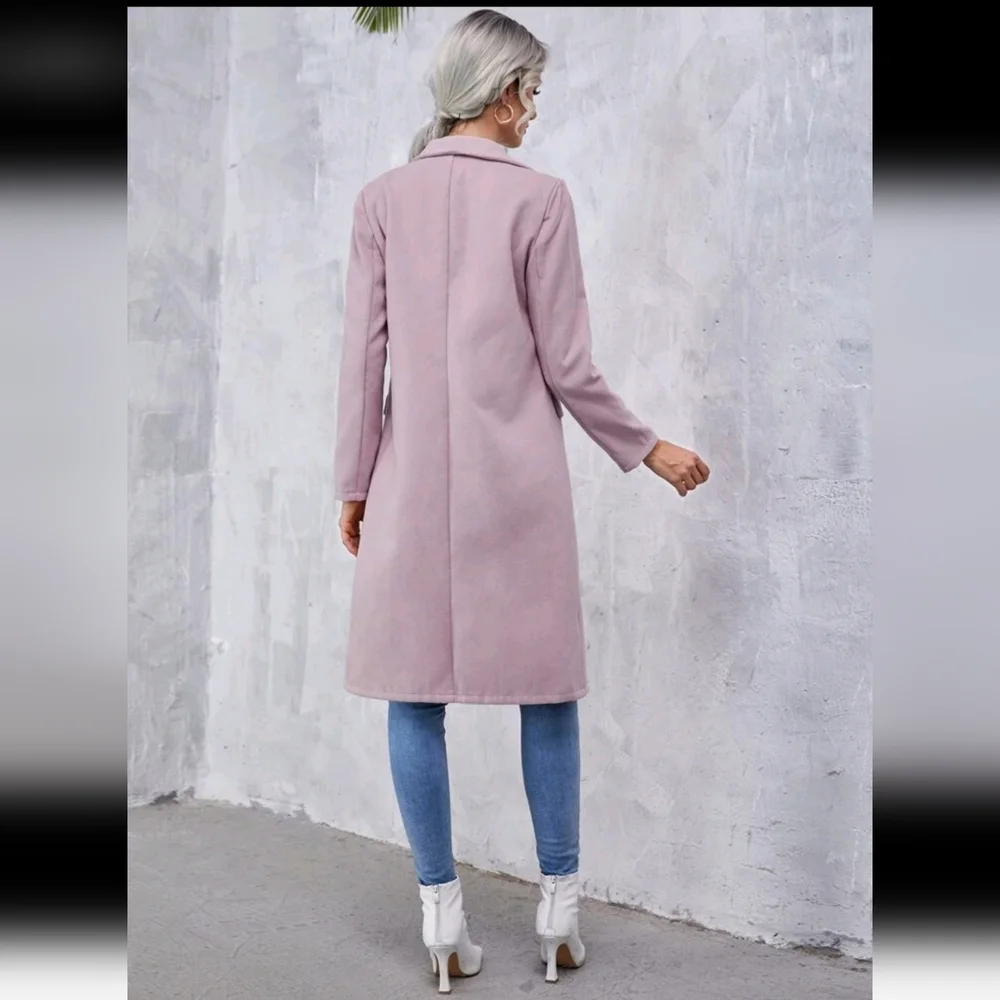 Dusty Pink Peacoat - Picture 3 of 12